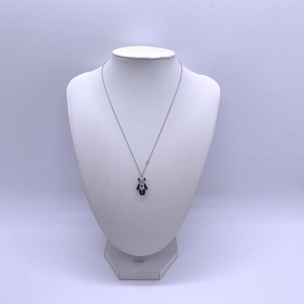 Qeelin Bo Bo Panda Full Diamond White Gold Necklace