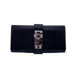 Hermès Médor CDC Clutch in Black (Noir) Box Calfskin with Palladium Hardware