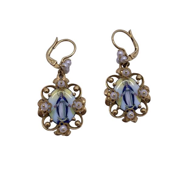Dolce & Gabbana 18kt Yellow Gold Madonna earrings