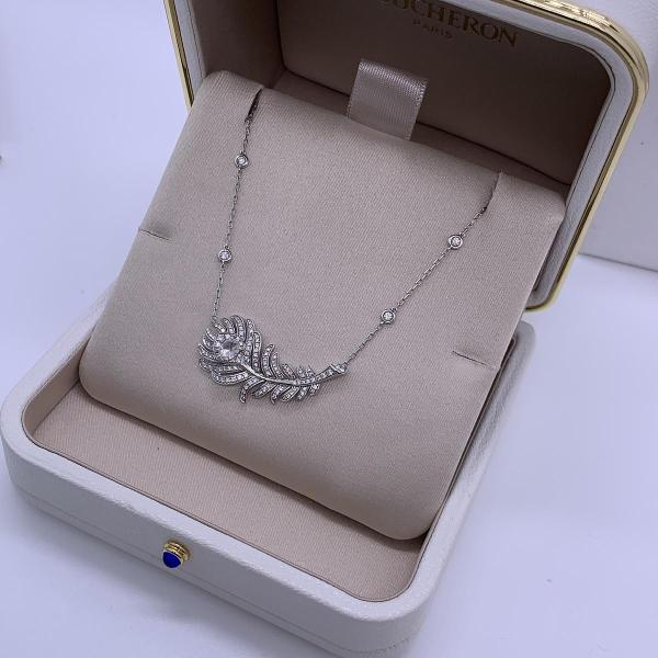 Boucheron Nature Plume de Paon Diamond Necklace