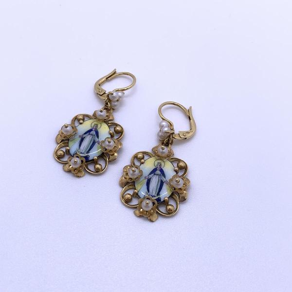 Dolce & Gabbana 18kt Yellow Gold Madonna earrings