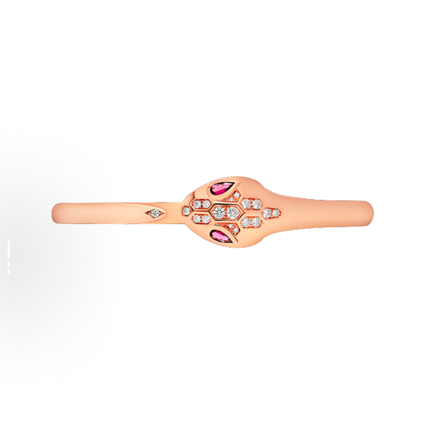 Bvlgari SERPENTIVIPER series Snake-shaped 18K rose gold diamond bracelet