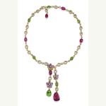 Bvlgari Sapphire Flower Collection High-end jewelry gemstone necklace