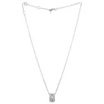 Bvlgari Parentesi Ring Pendant Necklace 18K White Gold with Pave Diamonds