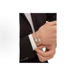 BVLGARI SERPENTI VIPER Luminous Snake Shadow 18K White Gold Double Snake Head Bracelet