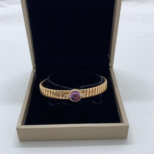 BVLGARI Tubogas Bracelet, Amethyst with Rose Gold Collection