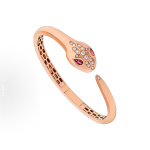 Bvlgari SERPENTIVIPER series Snake-shaped 18K rose gold diamond bracelet
