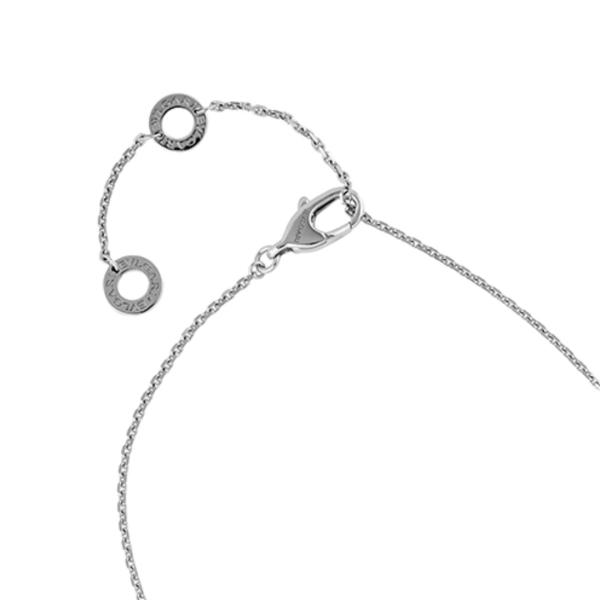Bvlgari DIVAS 'Dream collection exquisite diamond-encrusted fan 18k white gold necklace for men and women, a couple's style