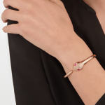 Bvlgari SERPENTIVIPER series Snake-shaped 18K rose gold diamond bracelet