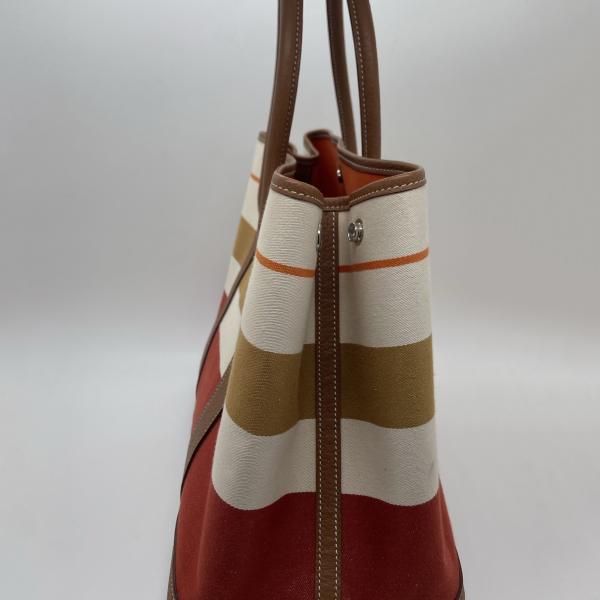 Hermes Garden Party 36 Limited Edition Multicolor Striped Tote Bag