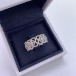 De Beers Enchanted Lotus White Gold Pave Diamond Ring