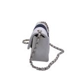 Chanel 22P Classic Flap Large Mini Black & White Panda Women's Chain Bag, Microchip Version