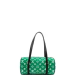 Louis Vuitton Papillon Handbag LV Match Monogram Jacquard Velvet