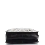 Chanel Charms Cut Out Handle Shopping Tote Quilted Aged Calfskin Large