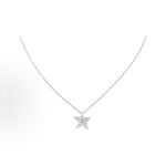 Chanel Comete Geode Star Stud 18K white gold necklace set with large diamonds