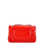 Chanel Classic Double Flap Bag Quilted Patent Medium