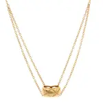 Chanel Coco Crush Double Chain Pendant Necklace 18K Yellow Gold