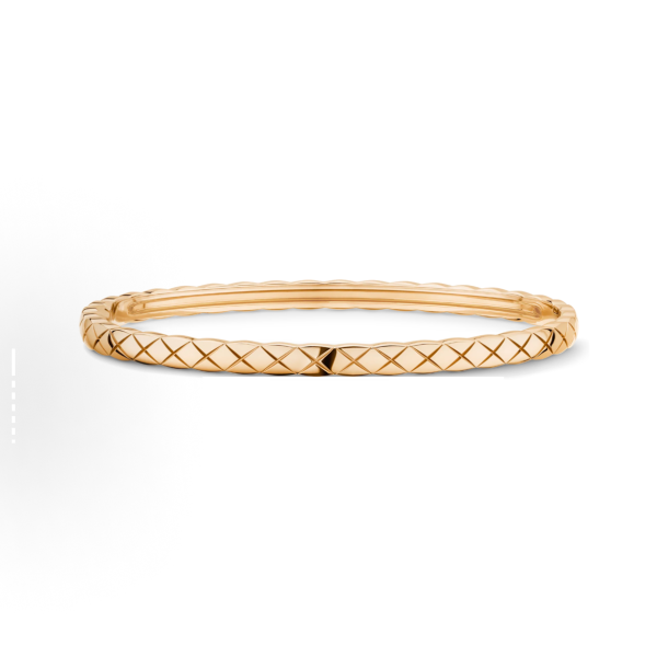 Chanel Coco Crush Bangle Bracelet 18K Beige Gold Mini