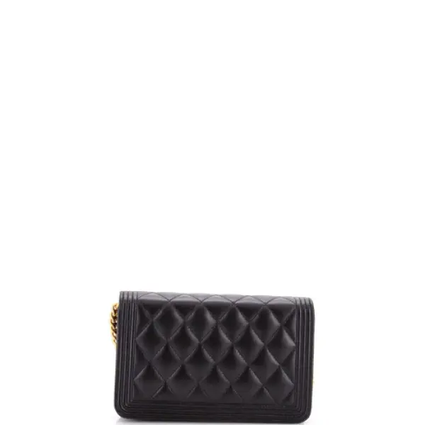 Chanel Boy Wallet on Chain Quilted Lambskin