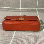 Chanel Classic Flap Lady Chain Bag - Red Leather with Gold Clasp