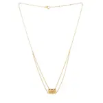 Chanel Coco Crush Double Chain Pendant Necklace 18K Yellow Gold