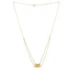 Chanel Coco Crush Double Chain Pendant Necklace 18K Yellow Gold