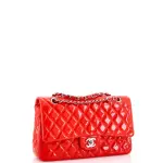 Chanel Classic Double Flap Bag Quilted Patent Medium