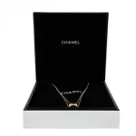 Chanel Coco Crush Double Chain Pendant Necklace 18K Yellow Gold