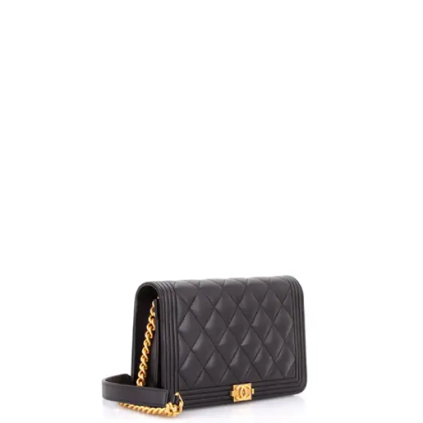 Chanel Boy Wallet on Chain Quilted Lambskin
