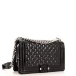 Chanel Boy Flap Bag Quilted Plexiglass Patent New Medium