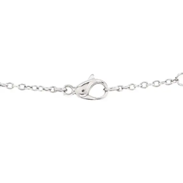 Chanel Coco Crush Double Chain Pendant Necklace 18K White Gold with Diamonds