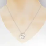 Chanel Camellia Pendant Necklace 18K White Gold Medium with Diamond