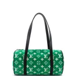 Louis Vuitton Papillon Handbag LV Match Monogram Jacquard Velvet
