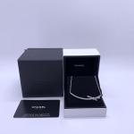 Chanel Ruban Collection 18K White Gold Diamond Bow Necklace