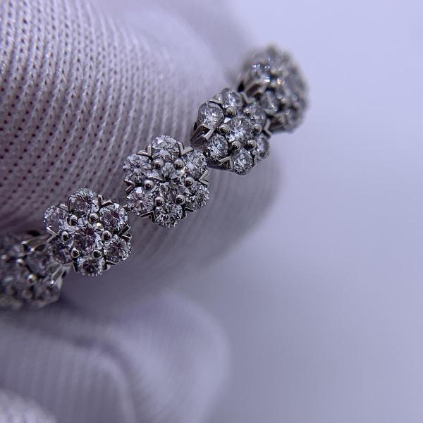 Van Cleef & Arpels Fleurette Sunflower White Gold Pave Diamond Wedding Ring