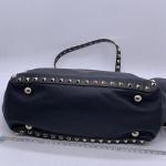 VALENTINO Garavani Rockstud Black Leather Tote Shoulder Bag