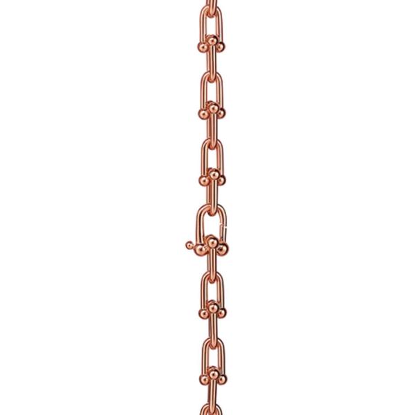 Tiffany & Co. Hardwear series chain link design 18K rose gold diamond-studded necklace
