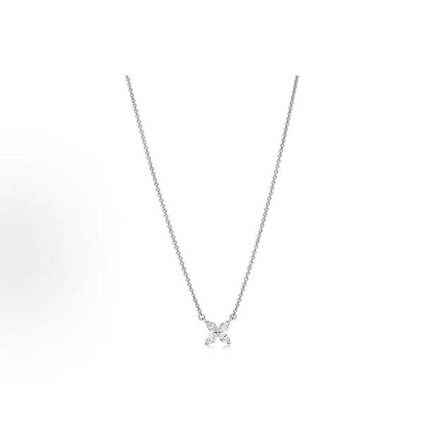 Tiffany & Co. Victoria series flower cluster four-leaf clover necklace small size