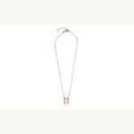 Bvlgari B. Zero 1 Keychain Necklace - Made of ceramic material, set with double rows of diamonds in 18K rose gold