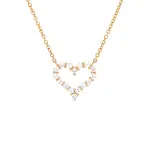 Tiffany & Co. Heart Pendant Necklace 18K Yellow Gold with Diamonds small