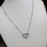Tiffany & Co. Love Platinum Full-Diamond Linked Chain Set of Diamond Necklace (Medium Size)
