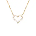Tiffany & Co. Heart Pendant Necklace 18K Yellow Gold with Diamonds small