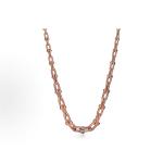 Tiffany & Co. Hardwear series chain link design 18K rose gold diamond-studded necklace