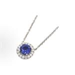 Tiffany & Co. Soleste series blue sapphire and diamond necklace for women