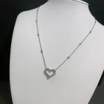 Tiffany & Co. Love Platinum Full-Diamond Linked Chain Set of Diamond Necklace (Medium Size)