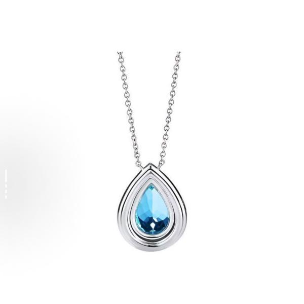 Tiffany & Co. Soleste series 1.25-carat aquamarine set with diamonds necklace