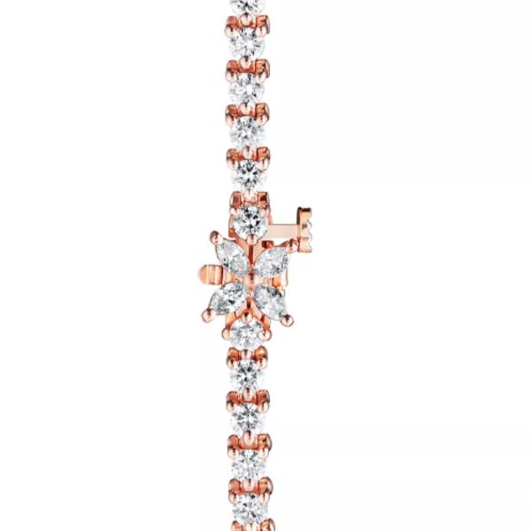 Tiffany & Co. Victoria 18K rose gold diamond-studded bracelet