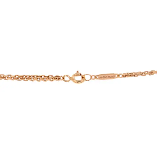 Tiffany & Co. HardWear Double Link Pendant Necklace 18K Rose Gold with Diamonds