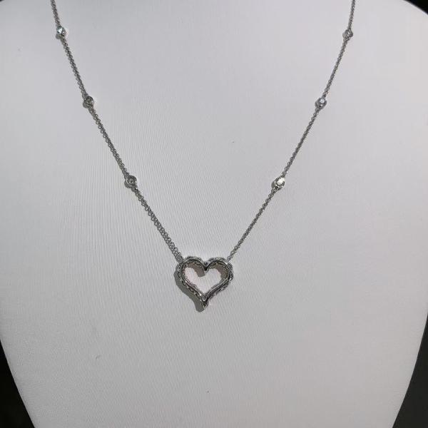 Tiffany & Co. Love Platinum Full-Diamond Linked Chain Set of Diamond Necklace (Medium Size)