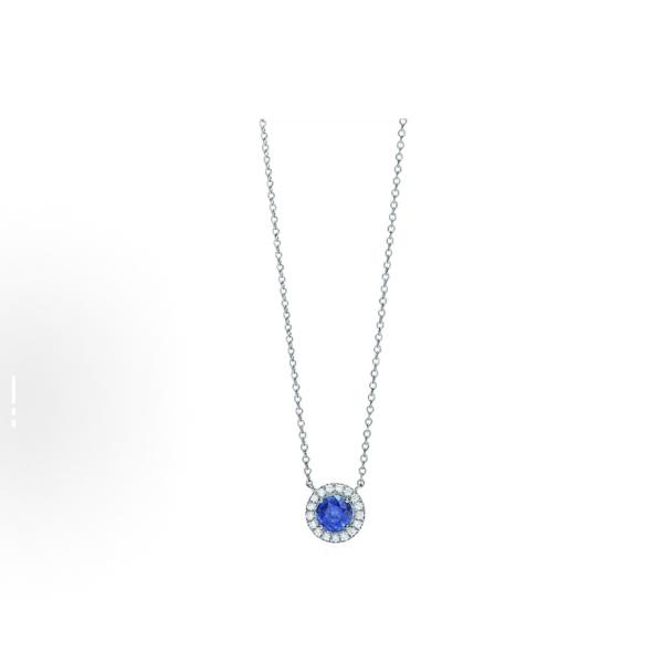 Tiffany & Co. Soleste series blue sapphire and diamond necklace for women